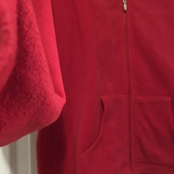 Kim Rogers Super Soft Red Autumn Jacket Long-Sleeves Medium Coat Zip-Up! - Picture 4 of 5